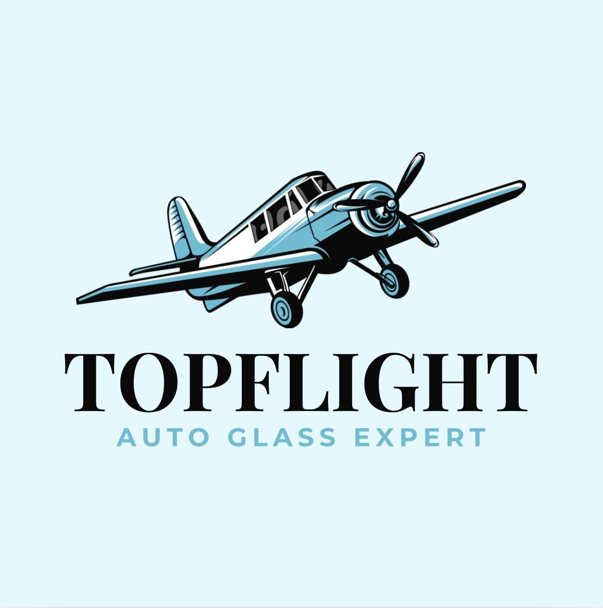 Top Flight Auto Glass technician at work